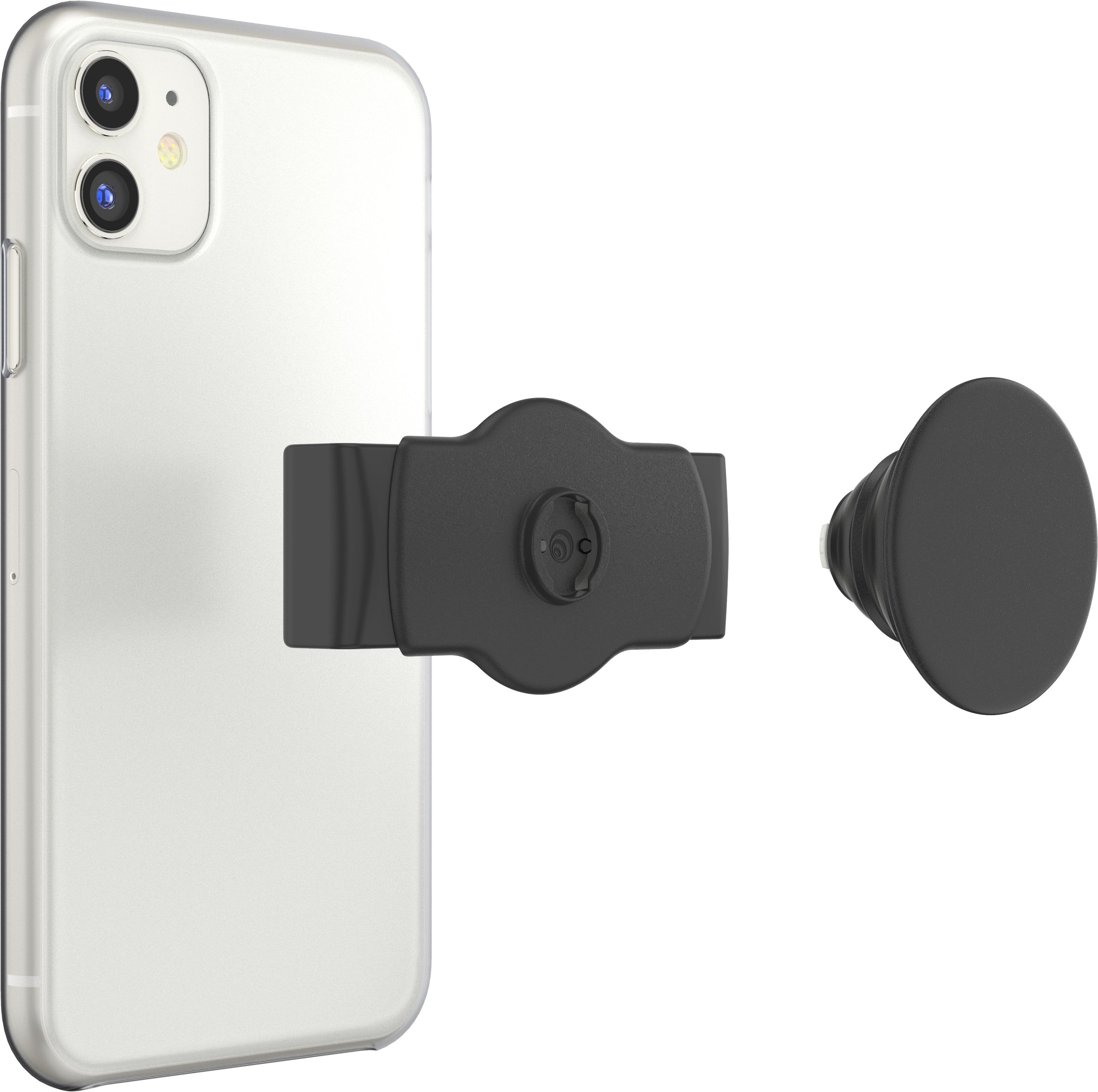 Angle View: PopSockets - PopGrip Slide Stretch Cell Phone Grip and Stand for Most Cell Phone Cases - Black