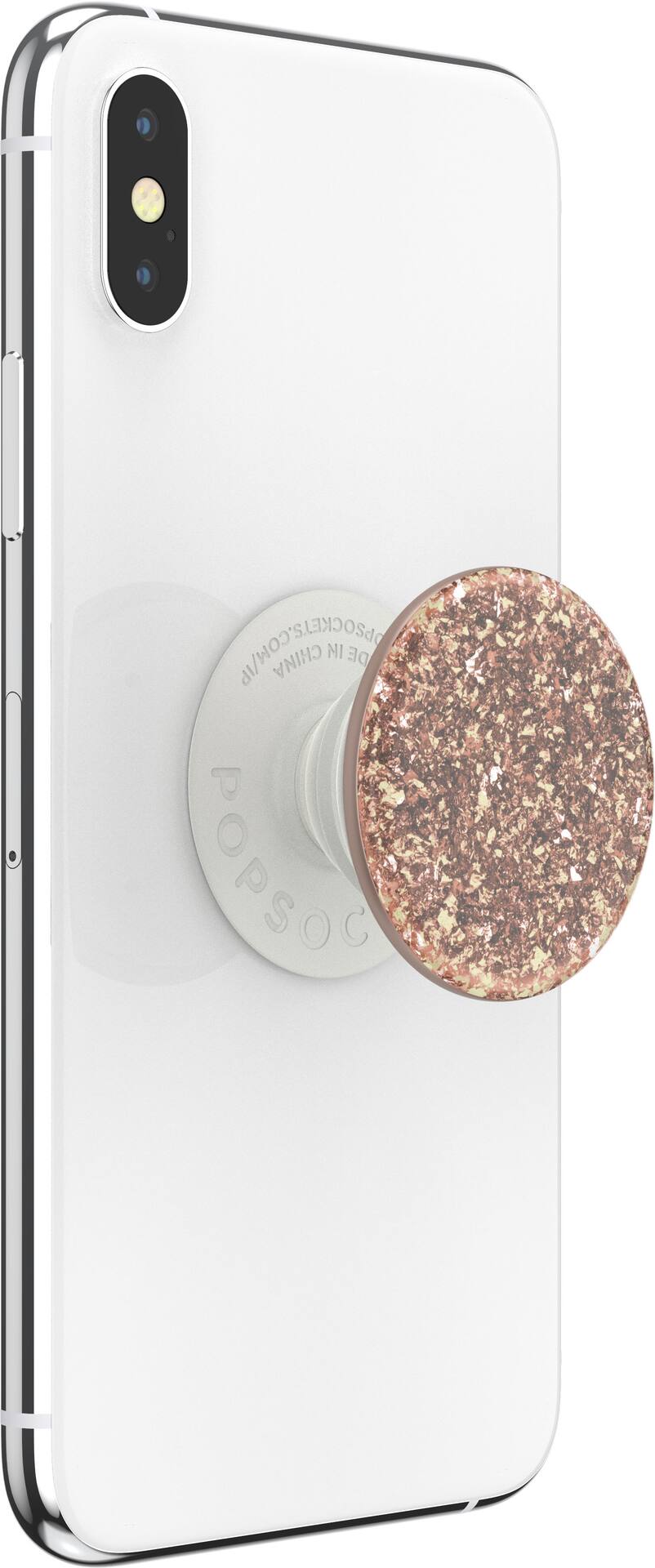 PopSocket PopGrip Cœur Rose Et Blanc - Support Téléphone Interchangeable, Extensible, Adhésif Réutilisable
