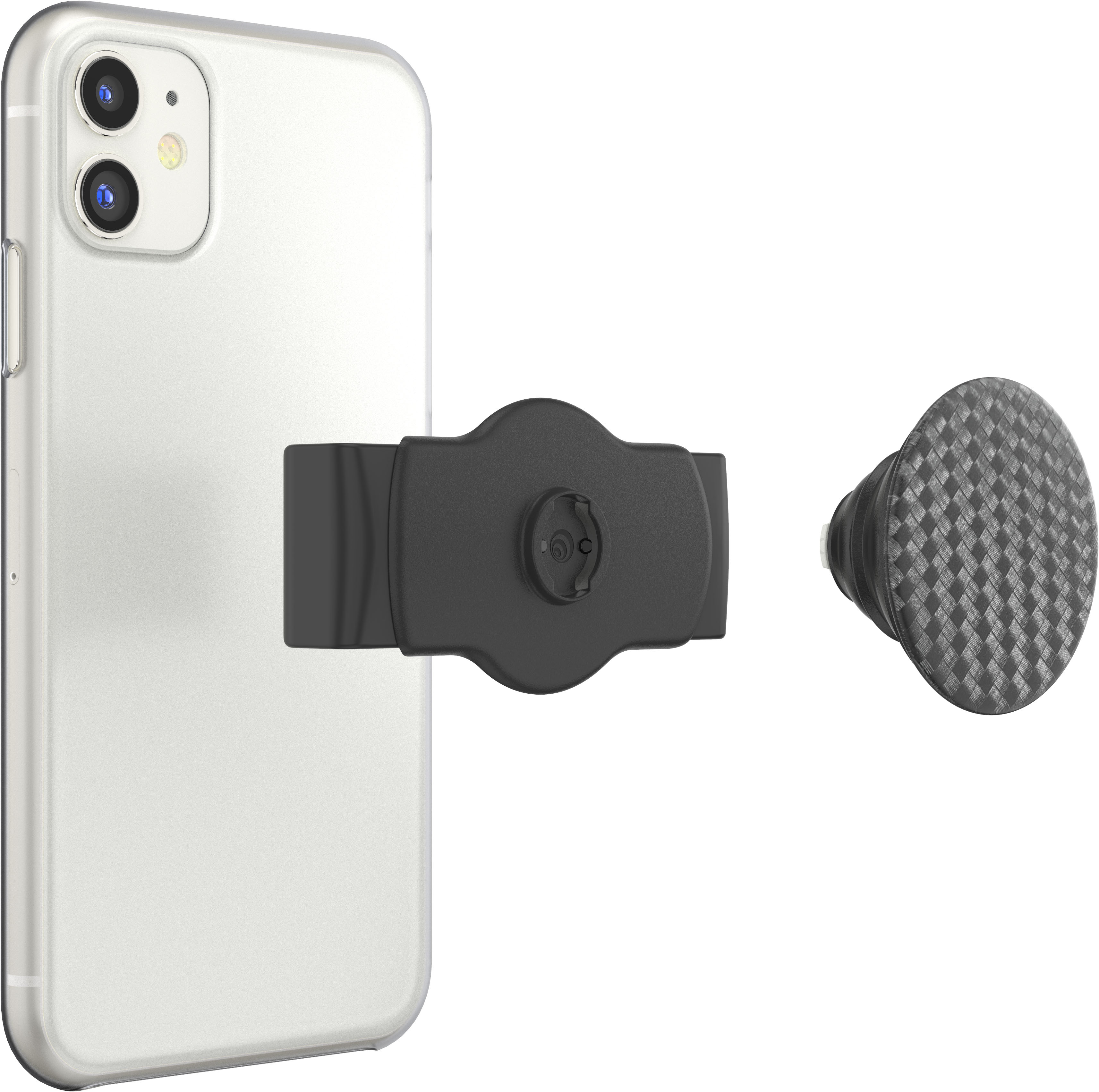 Angle View: PopSockets - PopGrip Slide Stretch Cell Phone Grip and Stand for Most Cell Phone Cases - Carbonite Weave