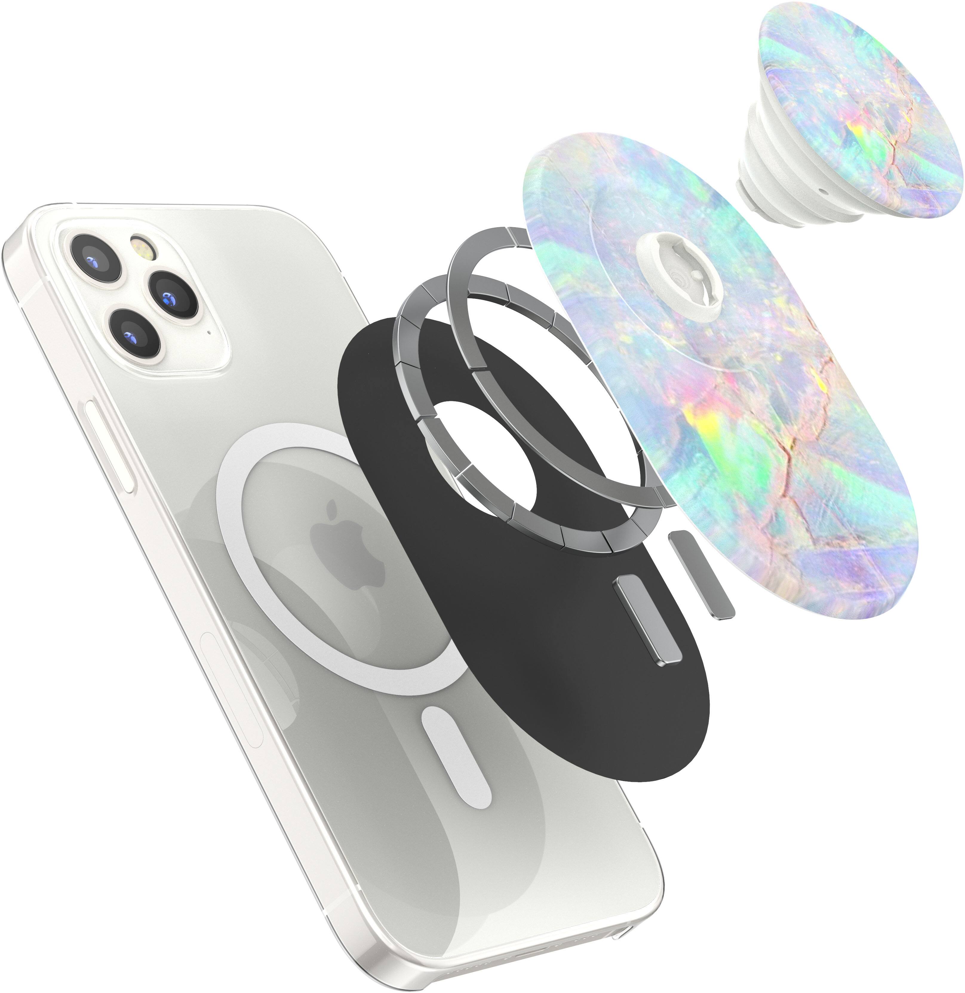 Alt View 12. PopSockets - MagSafe Pill-shape PopGrip Cell Phone Grip & Stand - Opal.