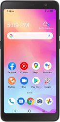 Simple Mobile - TCL A3, 32GB Prime Black - Prepaid Smartphone - Front_Zoom