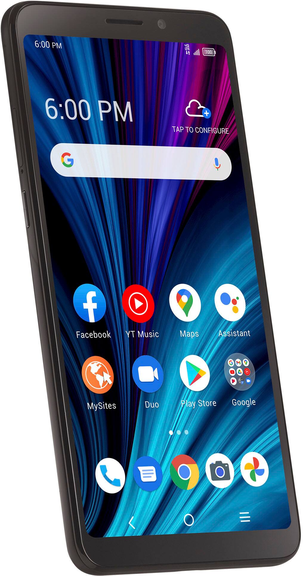 Angle. Tracfone - TCL A3X 32GB Prepaid - Black.