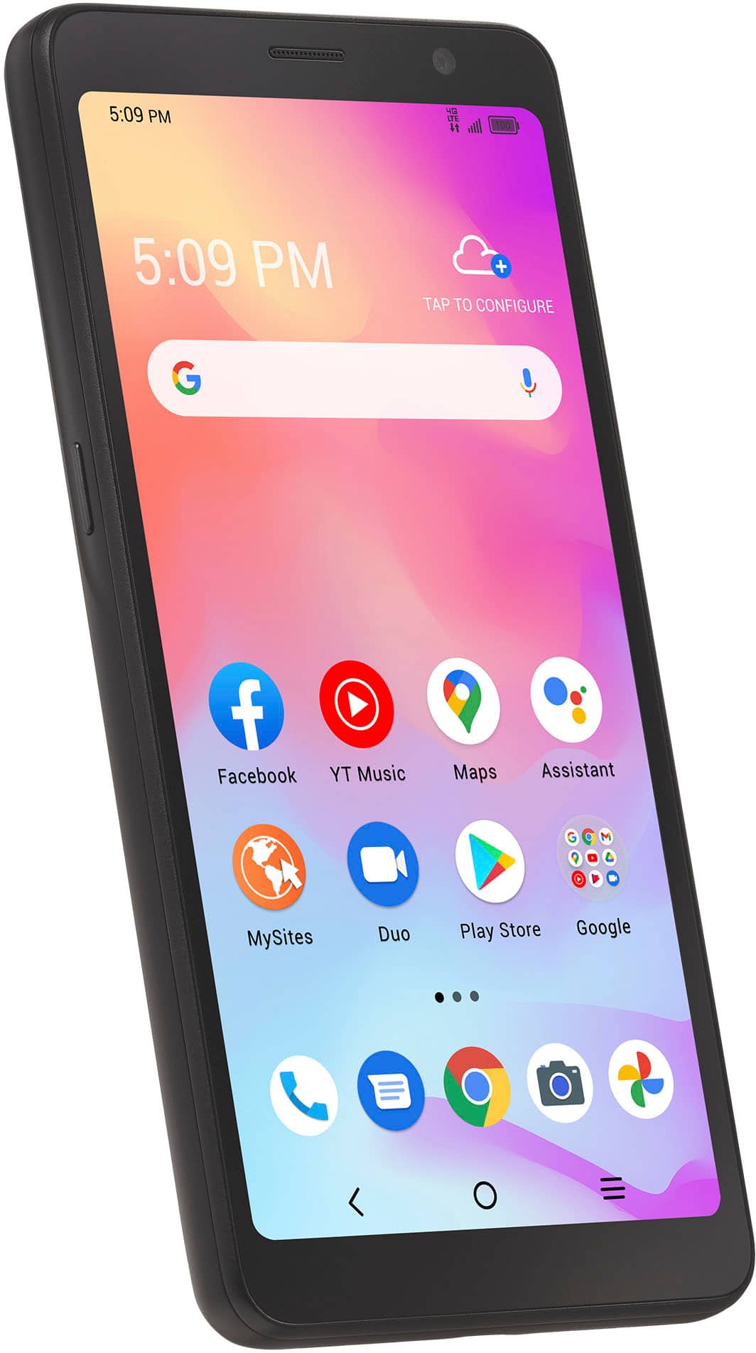 Angle. Tracfone - TCL A3 32GB Prepaid - Black.