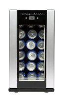 Frigidaire - Retro 4-Bottle Wine Cooler - 12L capacity - Silver - Front_Zoom