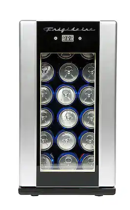 Front. Frigidaire - Retro 4-Bottle Wine Cooler - 12L capacity - Silver.