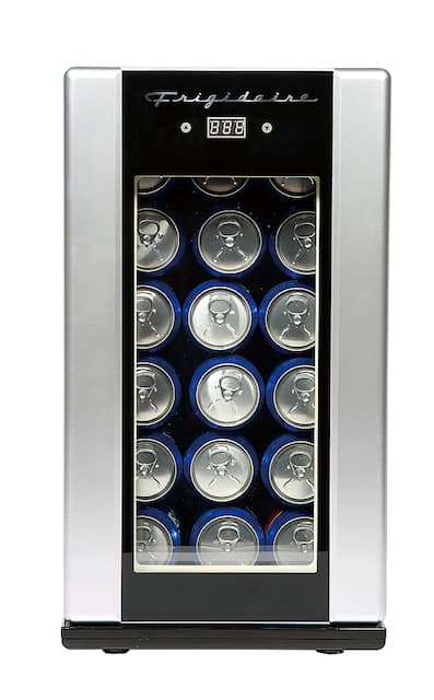 Frigidaire retro stainless steel beverage deals refrigerator