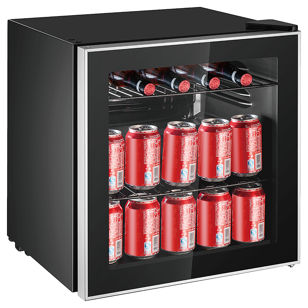 Angle View: RCA - 17-Bottle or 70-Can Wine Cooler / Beverage Center - Black