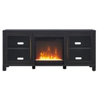 Camden&Wells - Foster Crystal Fireplace TV Stand for TVs Up to 65" - Charcoal Gray - Front_Zoom