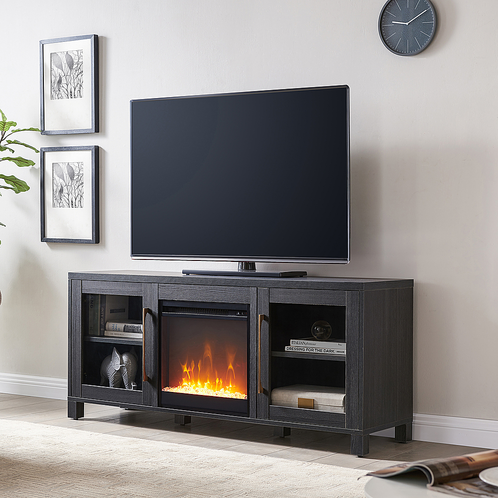 Camden&Wells Foster Crystal Fireplace TV Stand for TVs Up to 65 ...