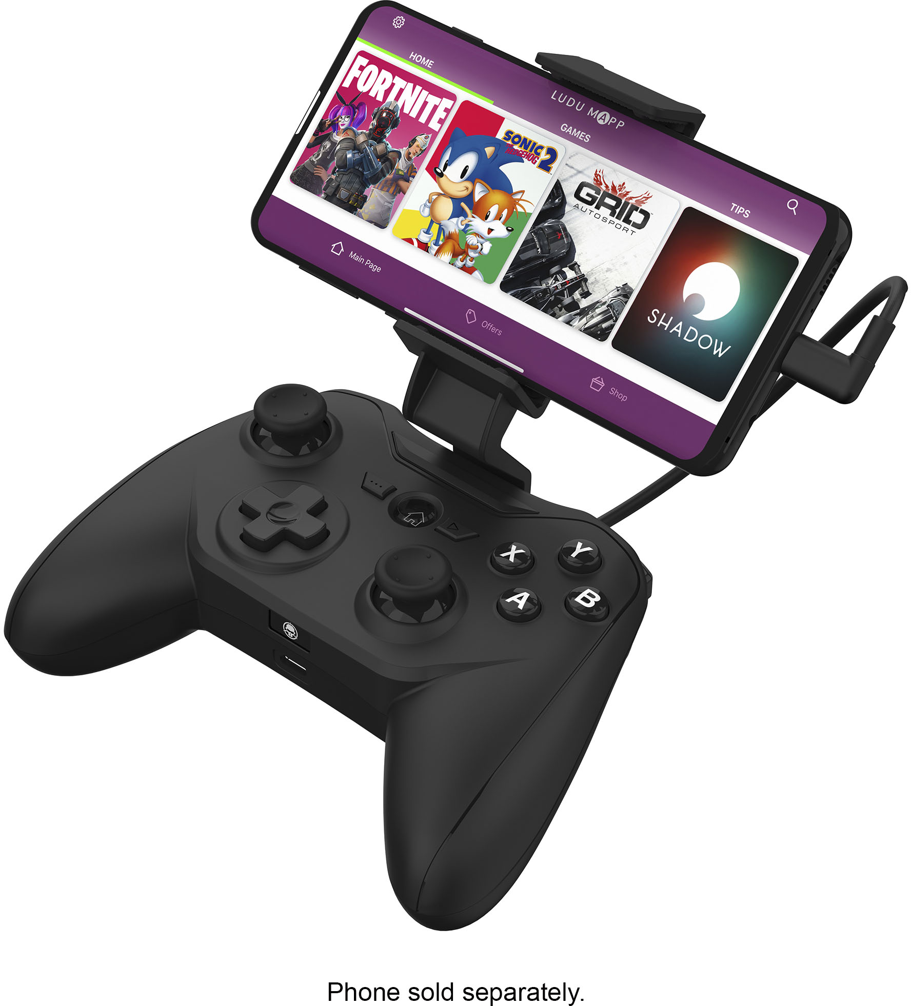Bounabay Wireless Bluetooth Innovative One-Handed Gamepad for Android Phone
