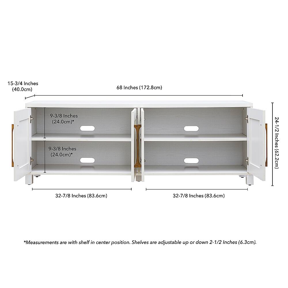 Alt View 11. Camden&Wells - Chabot TV Stand for TVs up to 75" - White.