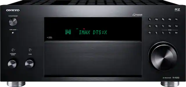 Front. Onkyo - TX-RZ50 9.2 Channel Network A/V Receiver - Black.