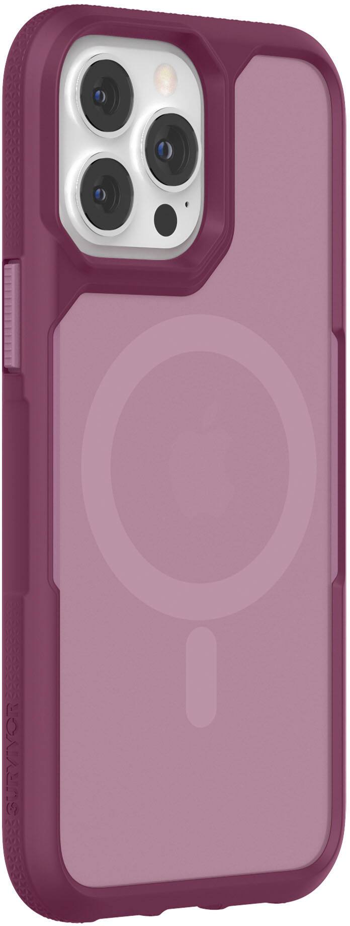 Left View: Survivor - Endurance MagSafe Case for iPhone 13 Pro Max - Plum