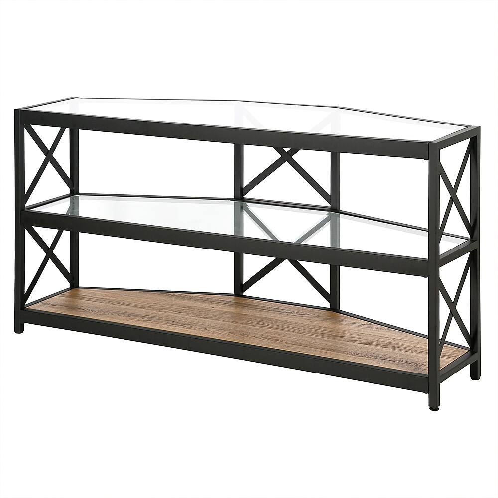 Left View: Camden&Wells - Celine TV Stand for TVs Up to 55" - Blackened Bronze/Rustic Oak