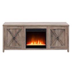 Camden&Wells - Granger Crystal Fireplace TV Stand for TVs Up to 65" - Gray Oak - Front_Zoom