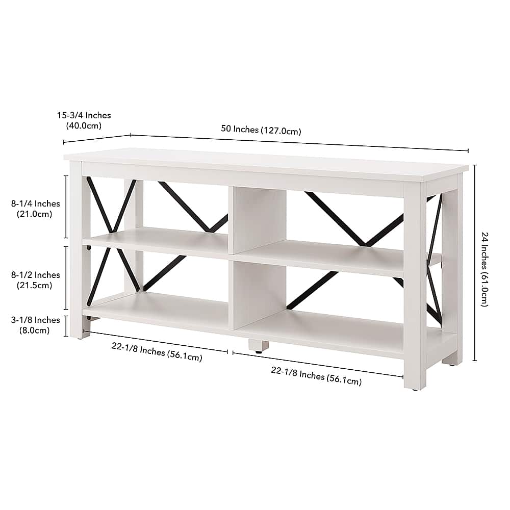 Alt View 11. Unbranded - Sawyer TV Stand for TVs up to 55" - White.