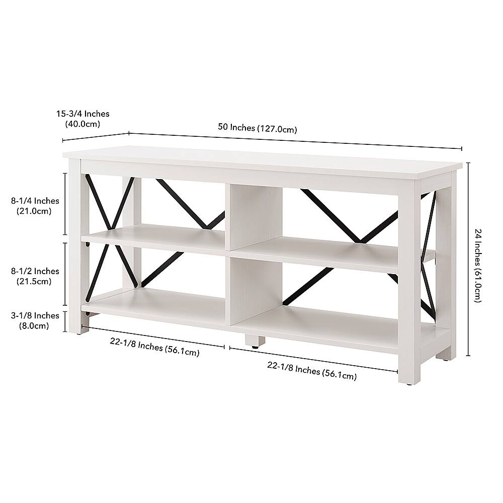 Alt View 11. Henn & Hart - Sawyer TV Stand for TVs up to 55" - White.