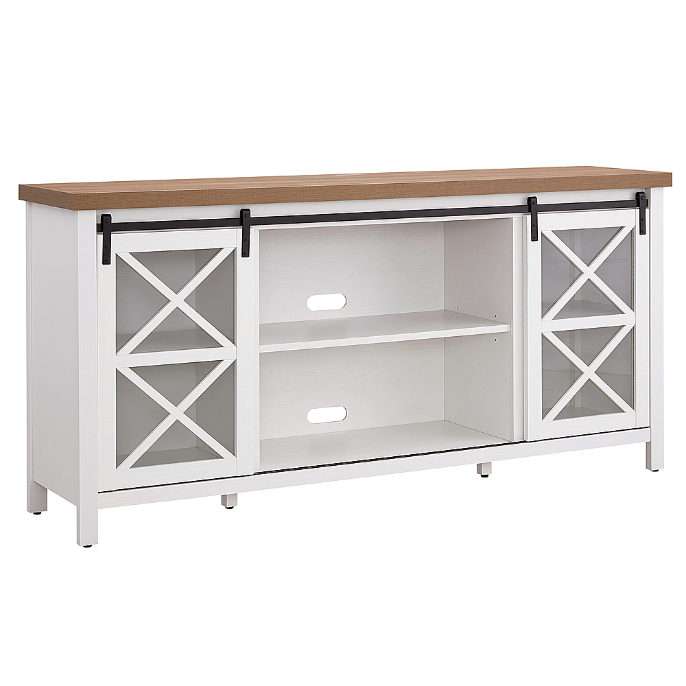 Angle View: Camden&Wells - Clementine TV Stand for TVs up to 75" - White/Golden Oak
