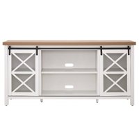 Camden&Wells - Clementine TV Stand for TVs Up to 80" - White/Golden Oak - Front_Zoom
