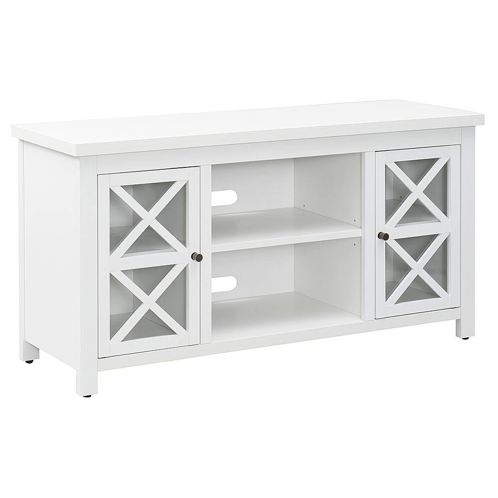 Angle. Hudson&Canal - Colton TV Stand for TVs Up to 55" - White.