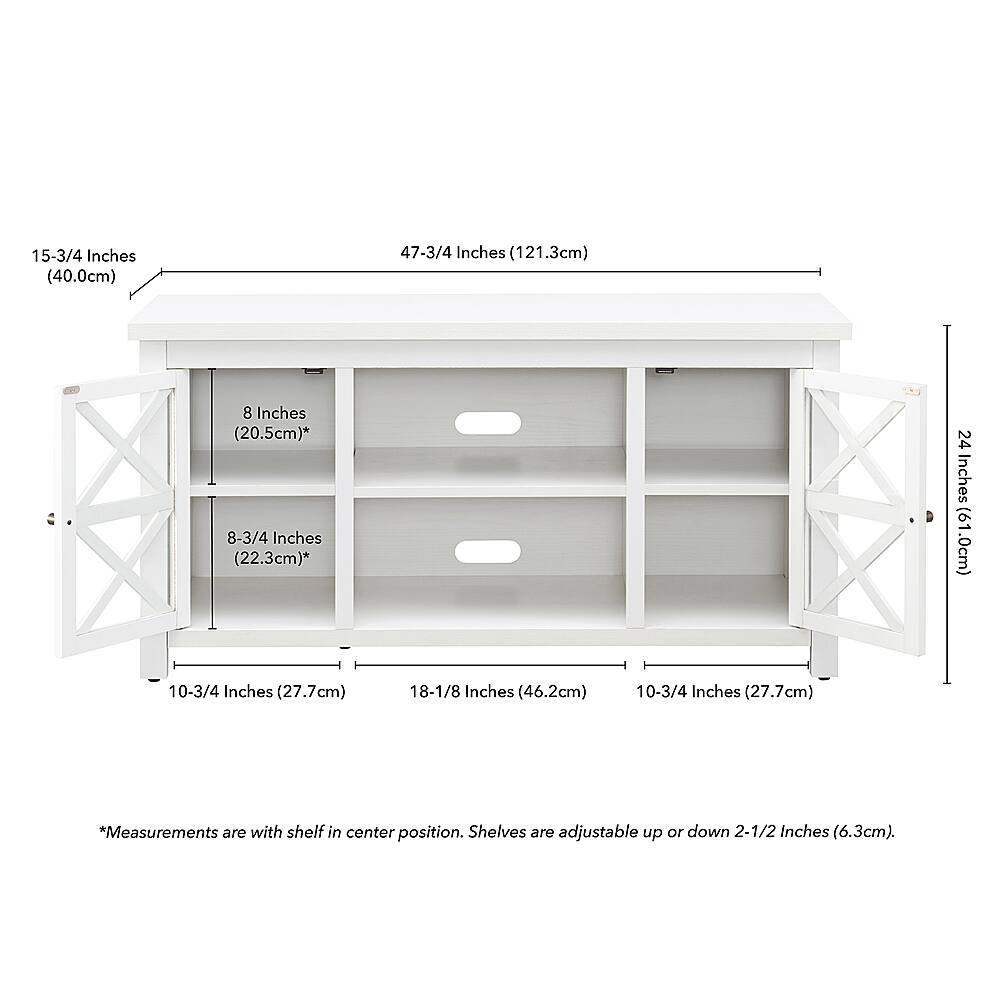 Alt View 11. Hudson&Canal - Colton TV Stand for TVs Up to 55" - White.