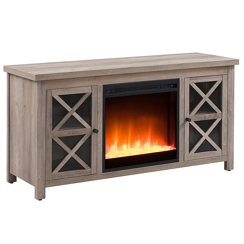Angle View: Camden&Wells - Colton Crystal Fireplace TV Stand for TVs Up to 55" - Gray Oak