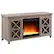 Angle. Unbranded - Colton Crystal Fireplace TV Stand for TVs Up to 55" - Gray Oak.