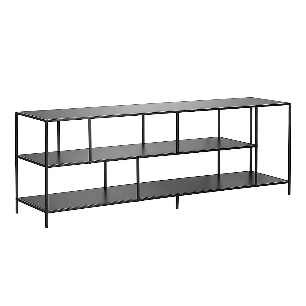 Angle. Hudson&Canal - Winthrop TV Stand for TVs up to 75" - Blackened Bronze/Metal.