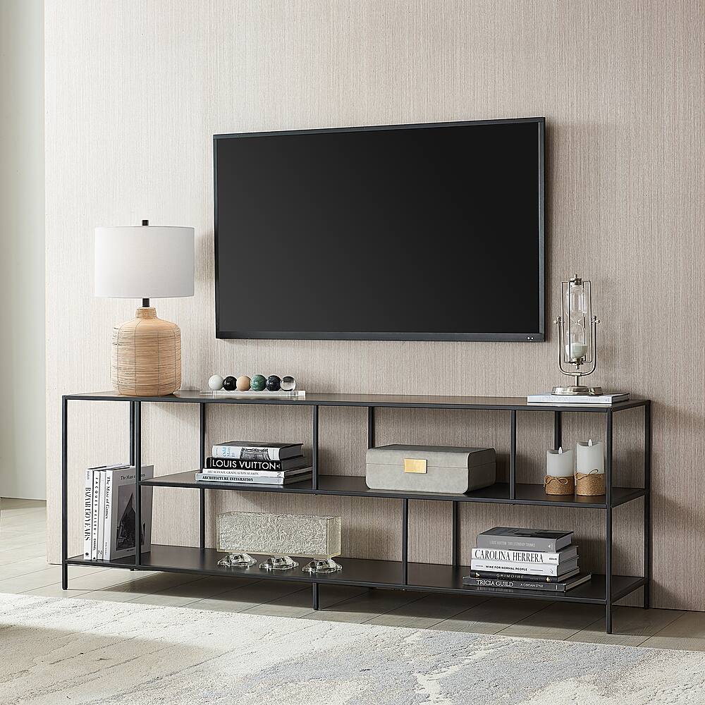 Alt View 35. Hudson&Canal - Winthrop TV Stand for TVs up to 75" - Blackened Bronze/Metal.