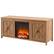 Alt View 13. Camden&Wells - Granger Log Fireplace TV Stand for TVs Up to 65" - Golden Oak.