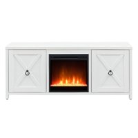 Camden&Wells - Granger Crystal Fireplace TV Stand for TVs Up to 65" - White - Front_Zoom
