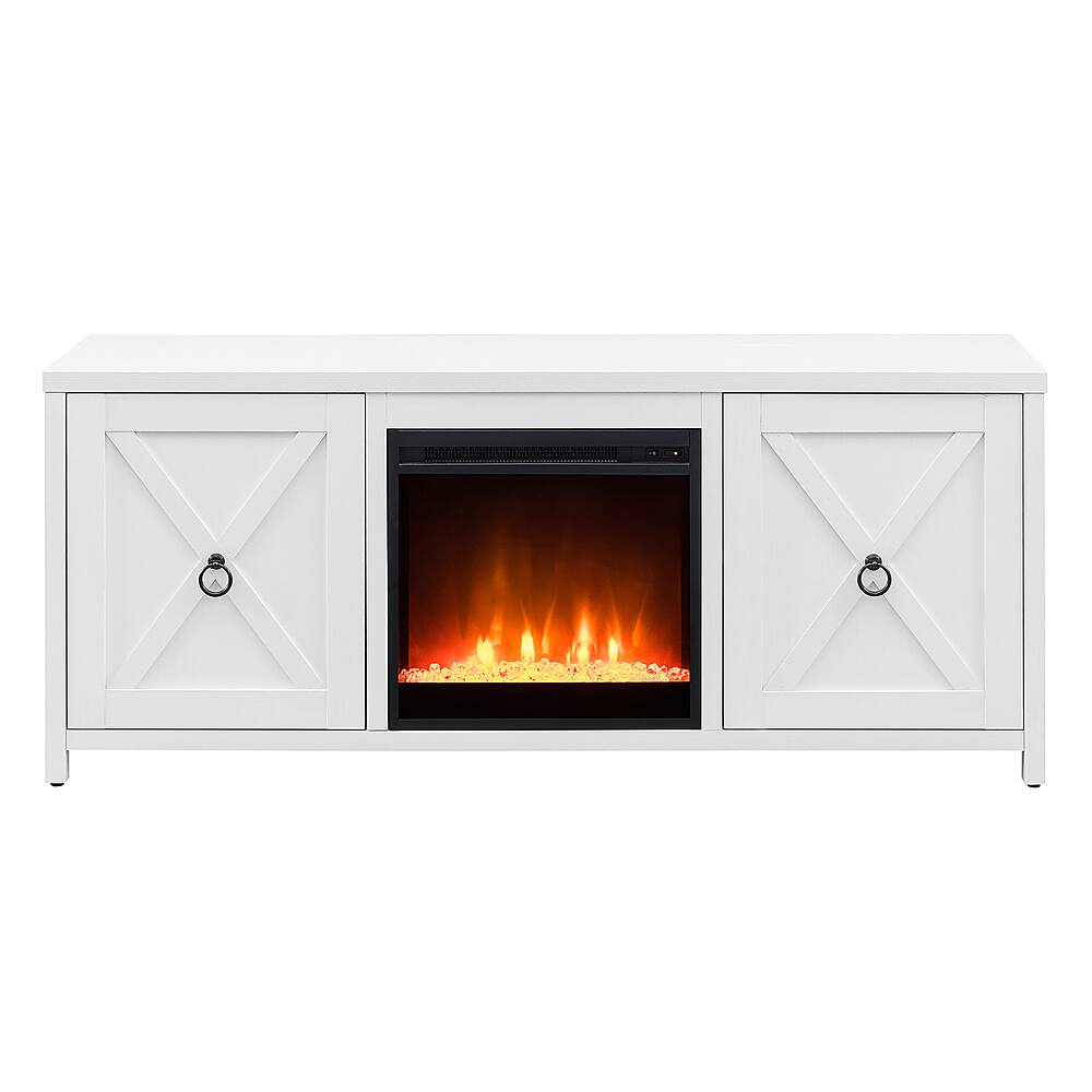 Front. Camden&Wells - Granger Crystal Fireplace TV Stand for TVs Up to 65" - White.