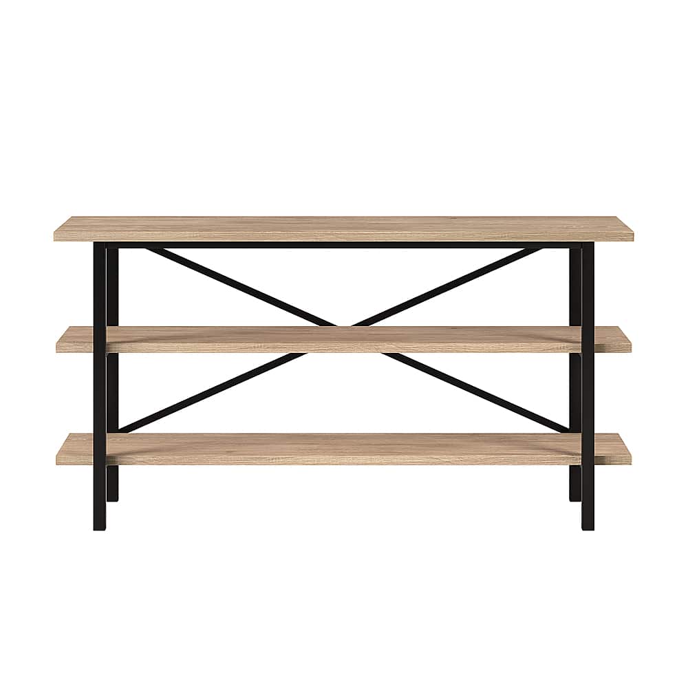 Front. Camden&Wells - Holloway TV Stand for TVs Up to 65" - White Oak.