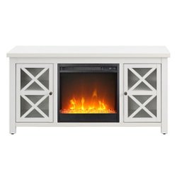 Camden&Wells - Colton Crystal Fireplace TV Stand for TVs Up to 55" - White - Front_Zoom