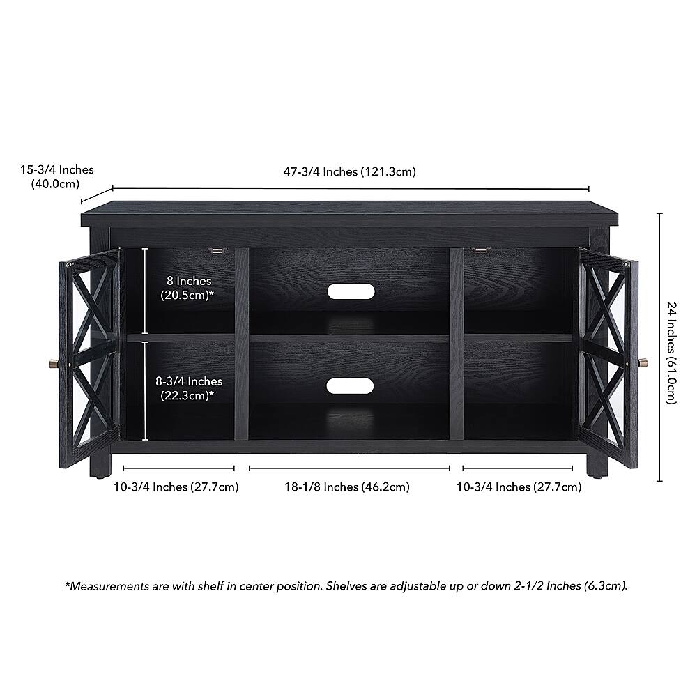 Alt View 11. Hudson&Canal - Colton TV Stand for TVs Up to 55" - Black Grain.