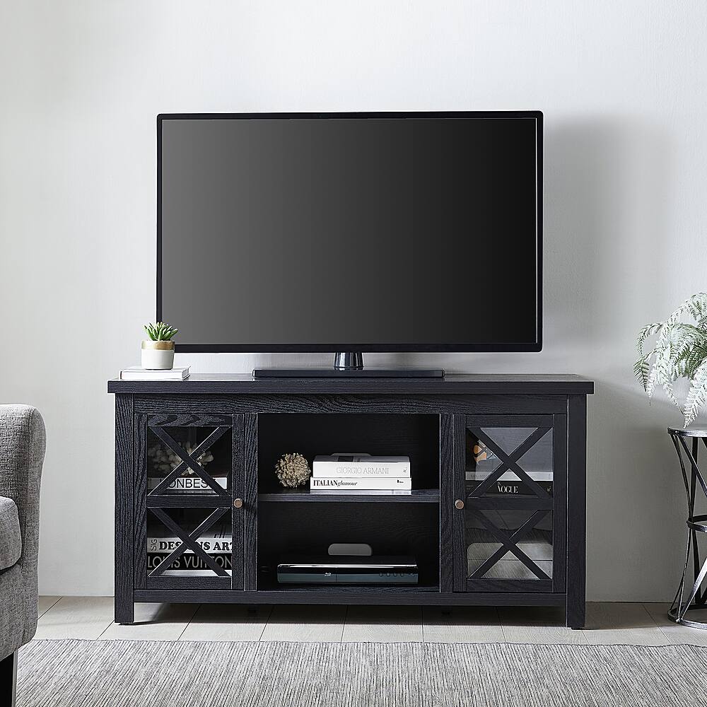 Alt View 3. Hudson&Canal - Colton TV Stand for TVs Up to 55" - Black Grain.