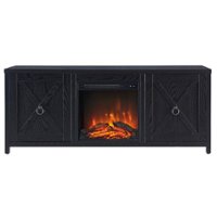 Camden&Wells - Granger Log Fireplace TV Stand for TVs Up to 65" - Black Grain - Front_Zoom