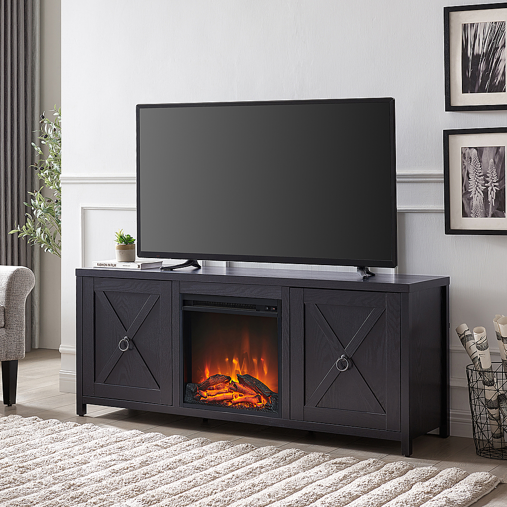 Camden&Wells Granger Log Fireplace TV Stand for TVs Up to 65