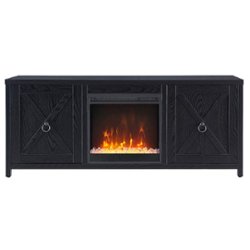 Camden&Wells - Granger Crystal Fireplace TV Stand for TVs Up to 65" - Black Grain - Front_Zoom