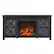 Front. Henn & Hart - Colton Log Fireplace TV Stand for TVs Up to 55" - Black Grain.