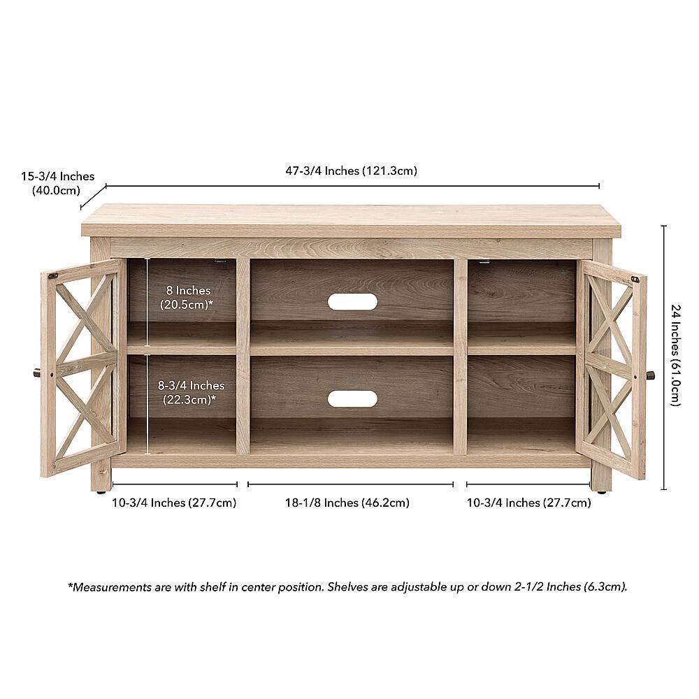 Alt View 11. Camden&Wells - Colton TV Stand for TVs Up to 55" - White Oak.