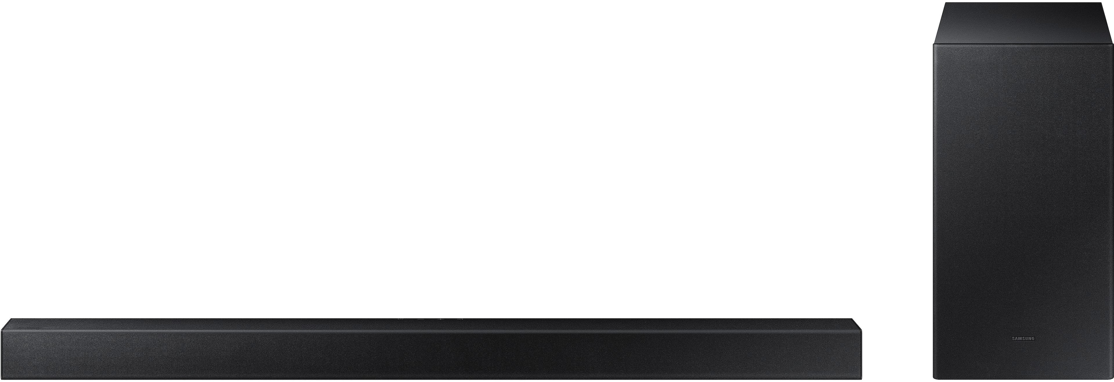 Front. Samsung - 2.1-Channel Soundbar with Wireless Subwoofer and DOLBY AUDIO / DTS 2.0 - Black.