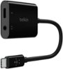 Belkin - 3.5mm Audio & USB-C Adaptor - Fast Charge Compatible USB-C Audio Adaptor for iPad Pro, Galaxy, Pixel, OnePlus & More - Black