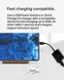 Fast charging compatible. Use a USB Power Delivery or Quick Charge 2.0 charger with a compatible device for fast charging up to 60W. All other USB-C devices and chargers support standard speed. Belkin.