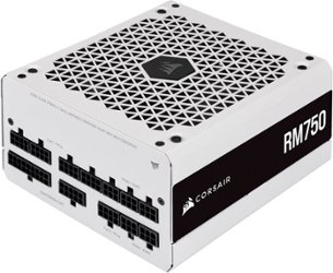 CORSAIR - RM Series RM750 750W ATX 80 PLUS GOLD Certified Fully Modular Power Supply - White - Front_Zoom