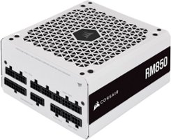 CORSAIR - RM Series RM850 850W ATX 80 PLUS GOLD Certified Fully Modular Power Supply - White - Front_Zoom
