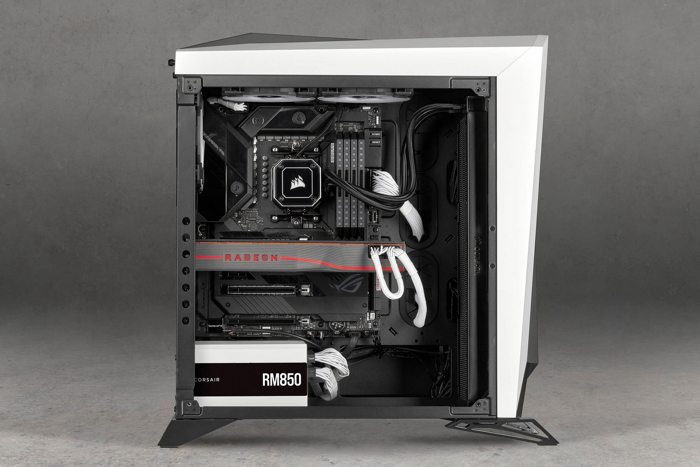 Alt View 18. CORSAIR - RM Series RM850 850W ATX 80 PLUS GOLD Certified Fully Modular Power Supply - White.