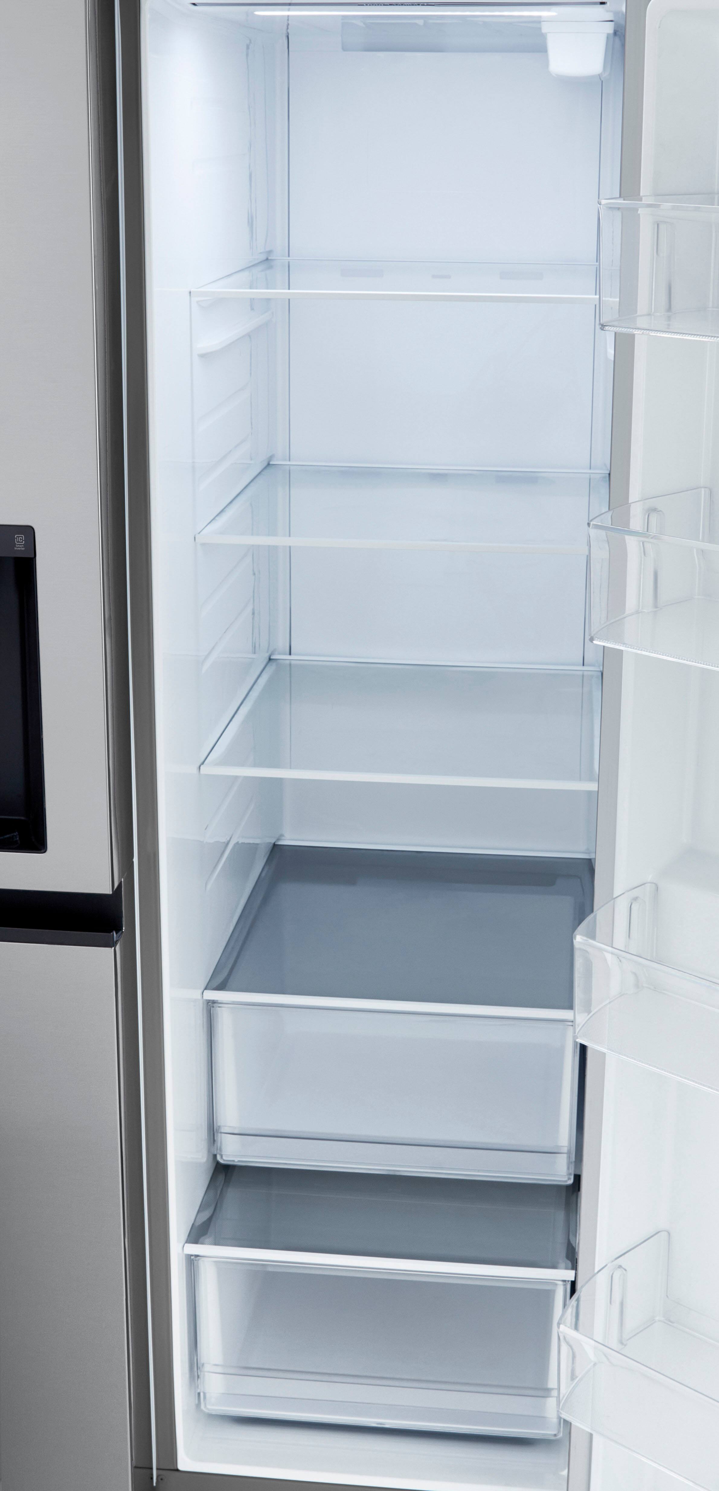 Alt View 12. LG - 23 Cu. Ft. Side-by-Side Counter-Depth Refrigerator with Smooth Touch Dispenser - Stainless Steel.