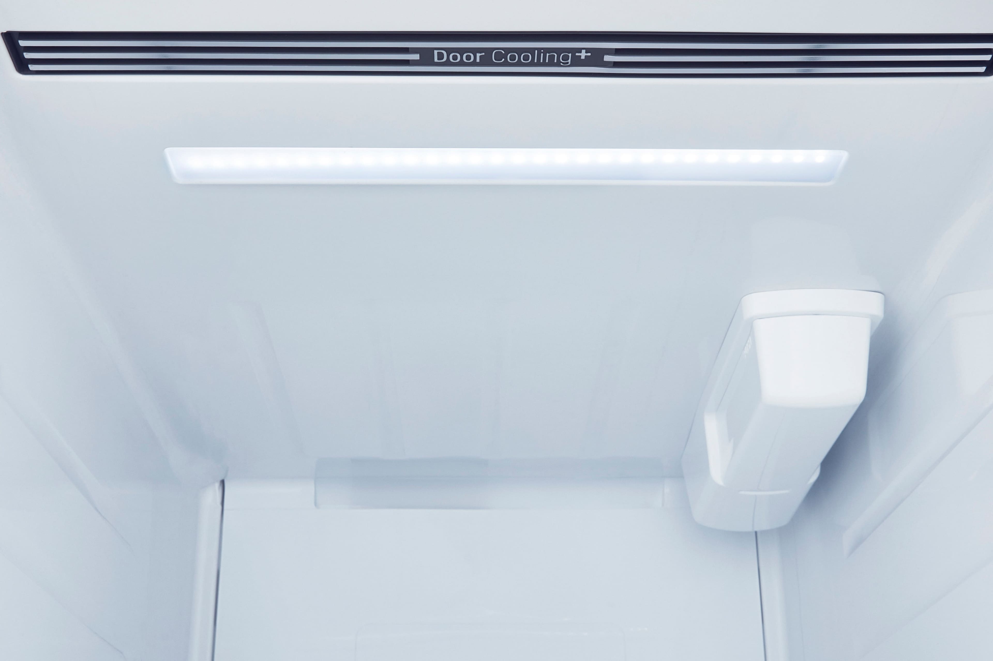 Alt View 24. LG - 23 Cu. Ft. Side-by-Side Counter-Depth Refrigerator with Smooth Touch Dispenser - Stainless Steel.