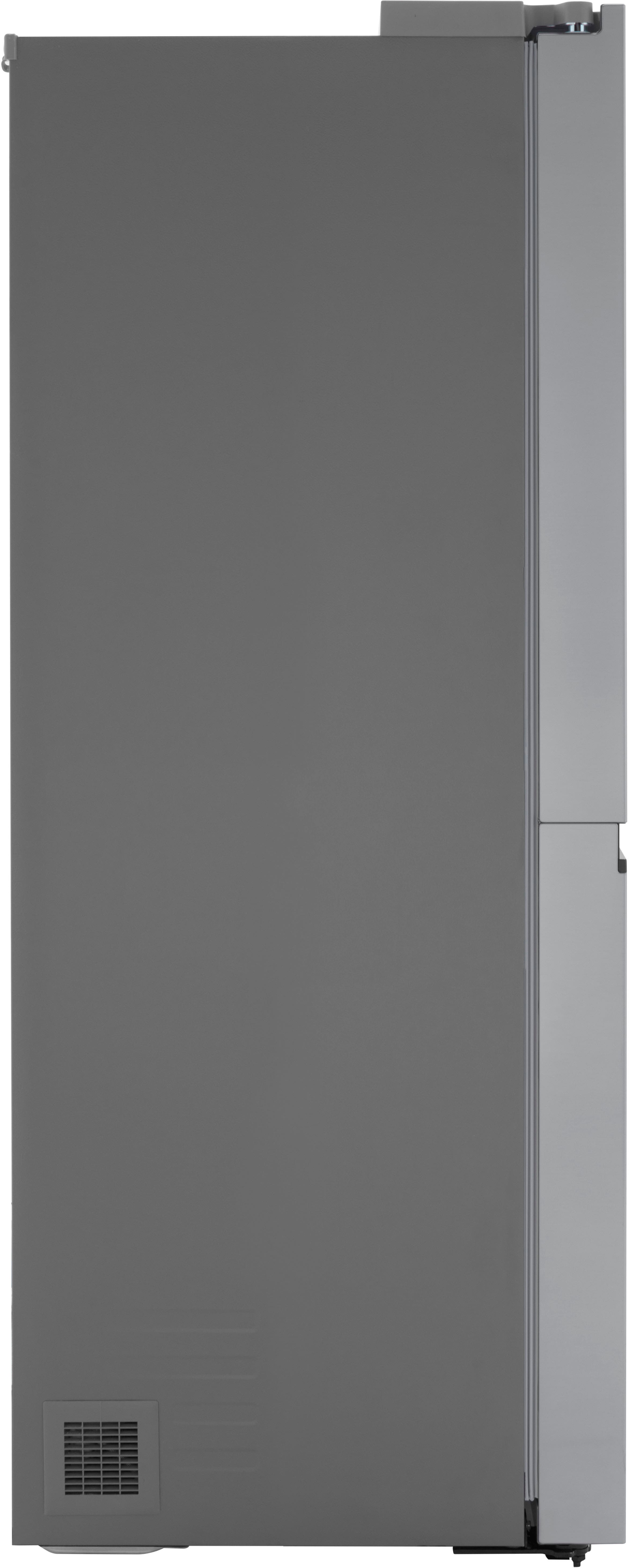 Alt View 2. LG - 23 Cu. Ft. Side-by-Side Counter-Depth Refrigerator with Smooth Touch Dispenser - Stainless Steel.
